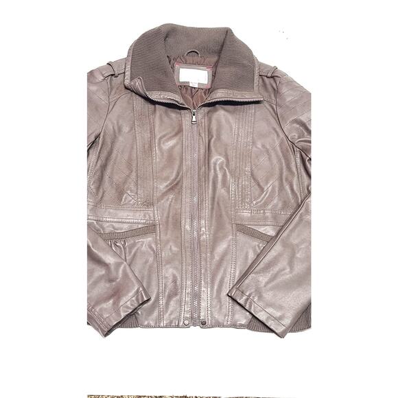 Xhilaration faux leather jacket beige women's XXL - Picture 2 of 6